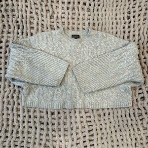 topshop cropped cable knit sweater